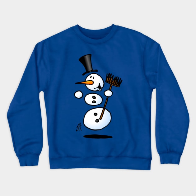 Dancing snowman Crewneck Sweatshirt by Cardvibes